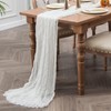 Table Runner White, Pack of 4 Table Runners Cheese Cloth,