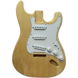 HENGYEE Unfinished Strat Electric Guitar Kit - Basswood Body With Sanding Sealer, Maple Neck Rosewood Fingerboard ，Includes All Parts And Instructions To Build A Complete Playable Guitar (HY-CJ-ST02)