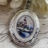 Fancy Fox Boutique Silver Lighthouse Nautical Beach Locket Necklace Pendant