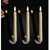 Flameless LED Taper Candles with Warm White Lights, 8 Inch