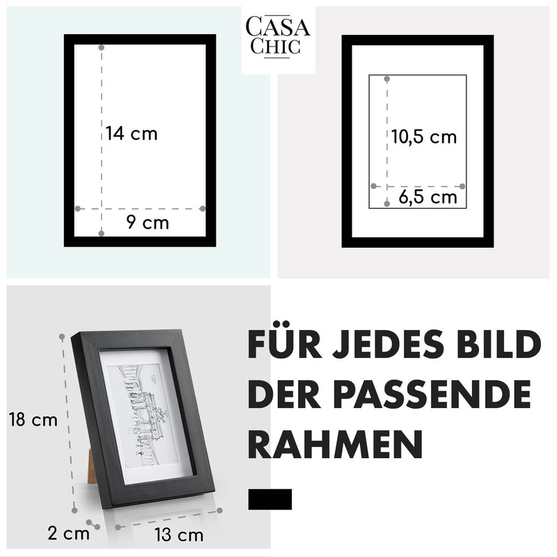 Classic by Casa Chic Picture Frame Black in Various Sizes