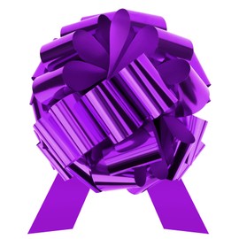 Large Pull Bows 12 inch Big Bow Christmas Pull Bows for Gift Wrapping Giant Ribbon Gift Bow for Present Car Bike Appliances Refrigerator Table Flower Wedding Birthday Party Decorations Purple