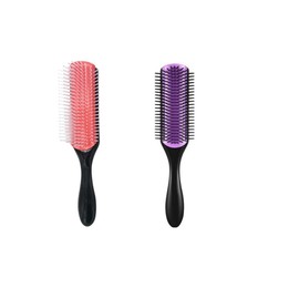 Naisfei 2 Pieces Hair Brush, 9 Row Cushion Brush Hair Styling Brush for Women,Styling Detangling Shaping Smoothing Blow-Drying Separating, for Separating, Defining Curls, Blow Drying.