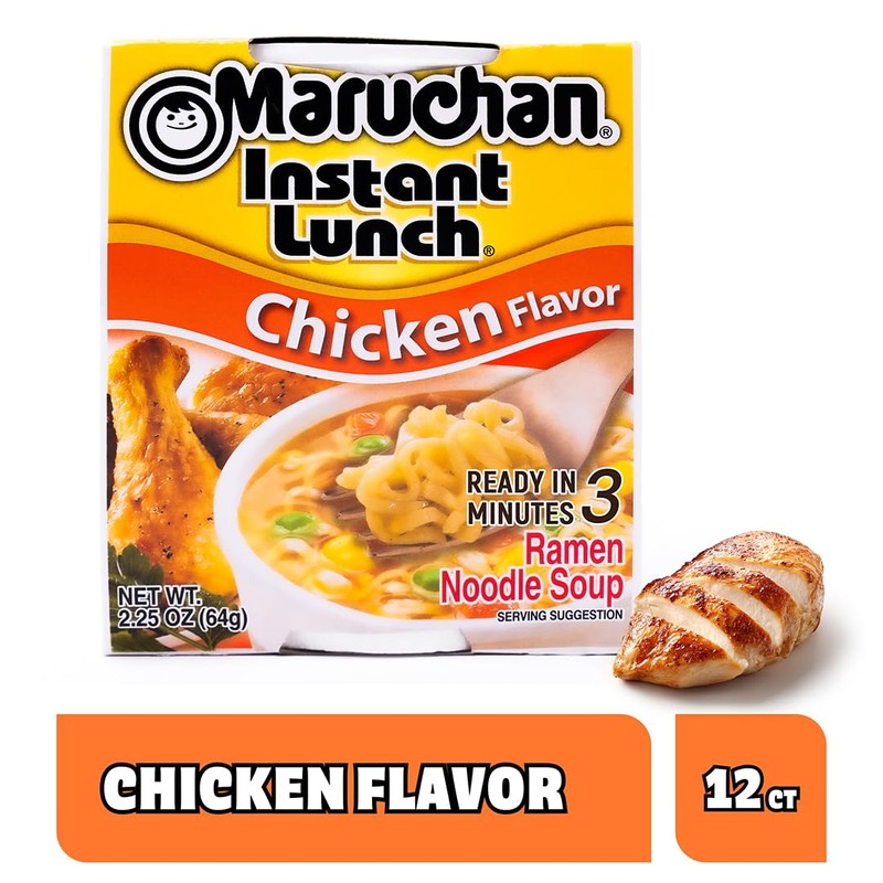 Maruchan Instant Lunch Chicken Flavor, 2.25 Ounce (Pack of 12)