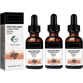 Weslaplus Suero Facial Corrector De Melanina, Suero Facial Diario Corrector De Manchas Oscuras, Suero Facial Corrector De Melanina (3 Piezas) Transparente 3 Piezas 1,07 Onzas Líquidas (Paquete De 3)