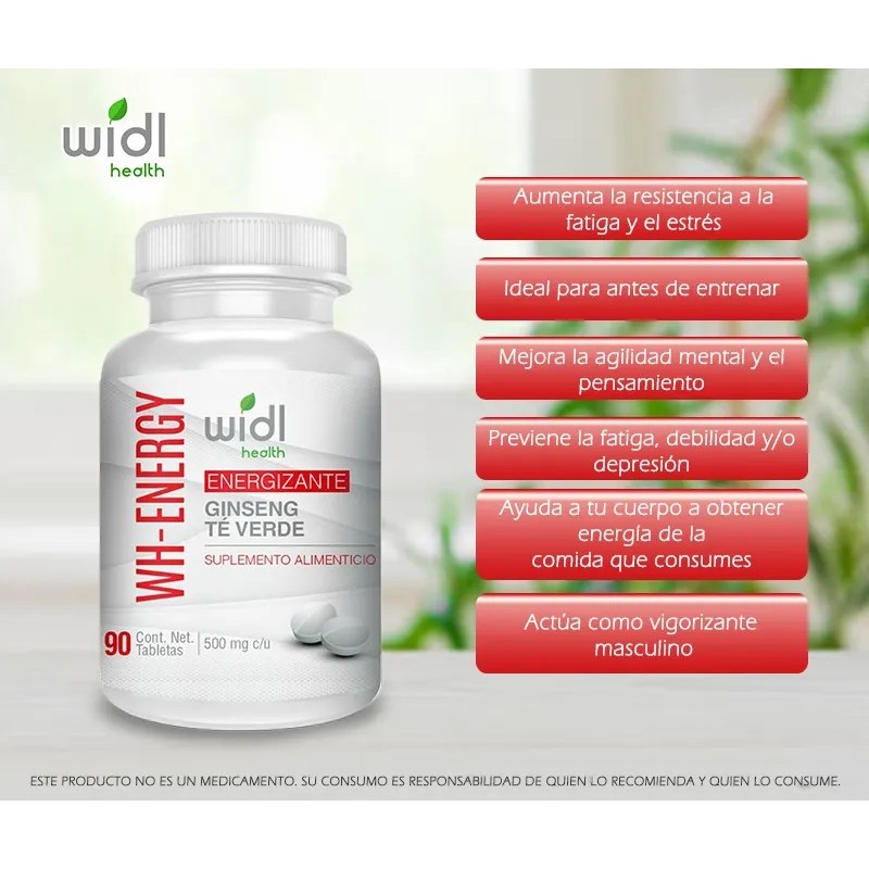 Wh Energy Widl Healt Energía Ánimo Fatiga Cansancio 90 Comp