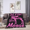 Moose Blanket Soft Cozy Pink Moose Animals Throw Blanket Super