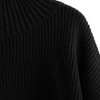 ZAFUL Damen Rollkragenpullover, Kurzer Pullover, Langarm Jumper Sweater (A-Schwarz, M)