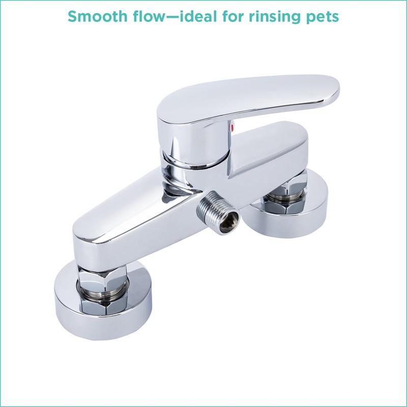 GROOMER ESSENTIALS Lever Faucet for Grooming Tubs with 6" Center