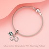Amieween 925 Sterling Silver Charm Bead Lucky Clover Pendant Compatible