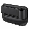 Car Seat Gap Organizer with Cup Holder – Black Leather-Style
