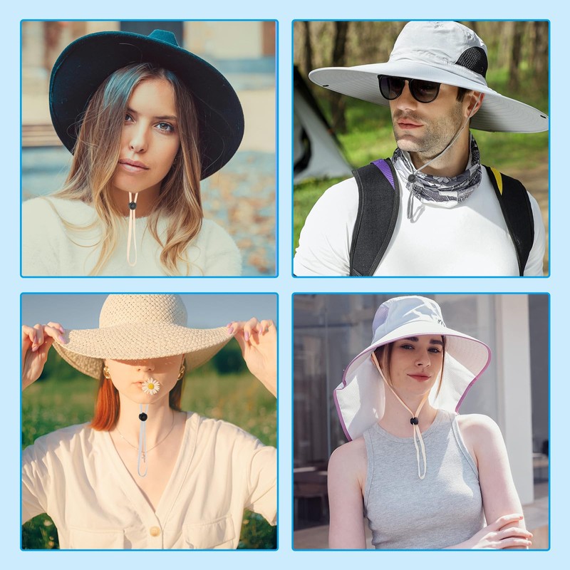 RICISUNG Hat Strap, Set of 2, Hat Clip, Strap for