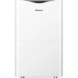 Hisense 50 Pint Dehumidifier 300 sq. ft Slide-out Bucket with Easy-carry Handle, 3 Speeds (Lo, Hi, Auto), Up to 4500 sq ft., Auto shut-off, Quiet 48 dB, 115v, - DH5023KP (Renewed)