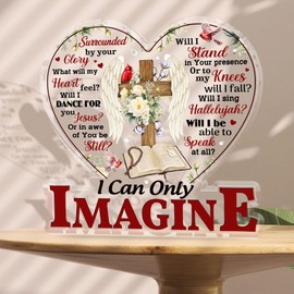 CEZII Christian Gifts for Women Men, Bible Verse Acrylic Plaque for Table Decor, Religious Gifts for her, Jesus Cross God Signs, Butterfly Scripture Gifts, Inspirational Quotes Prayer Gifts