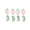 100pcs Metallic Paper Clips Strawberry Pea Shape Antislip Anti Rust