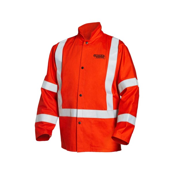 Lincoln Electric High Visibility FR Orange Jacket with Reflective Stripes