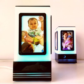 Telepathy® - Friendship Lamp® with 4 Insertable Photos - No Subscription Needed | Long Distance Wi-Fi Lights (Set of 2)