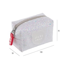 Back2Fun Uni Kinder Monedero Purpurina Blanco B2f Reisezubehör-Brieftasche, weiß