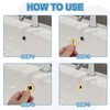PATIKIL Sink Overflow Ring, 4 Pcs Bathroom Sink Overflow Drain