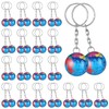 Oudain 40 Pcs Colorful Globe Keychains Bulk, Planet Earth Ball