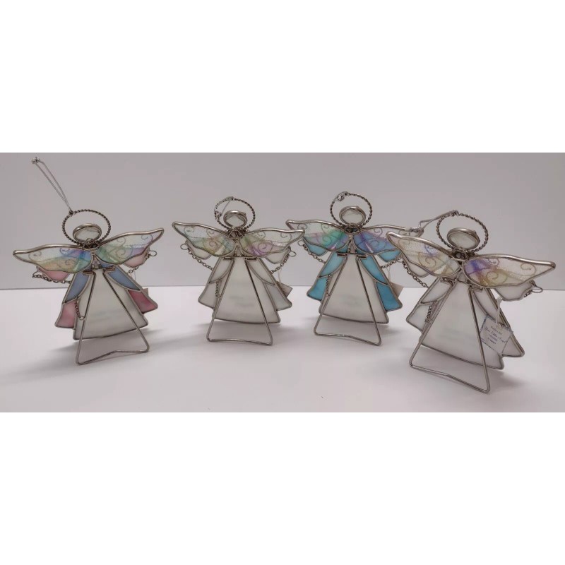 GANZ NEW Ganz Stained Glass Angel Wall Decor or Stand,