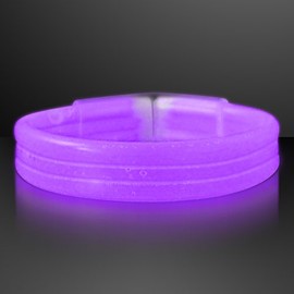 FlashingBlinkyLights Thick Purple Glow Bracelets (Tube of 25) Glow in Dark Bangle Bracelets