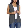 EXCHIC Women's Casual Sleeveless Lightweight Open Tunic Vest Cardigan -