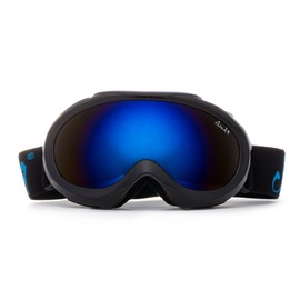 Kids Boys Girls Snow Goggles Anti-Fog Dual Lens UV400 Snowboarding Black/Blue Flash