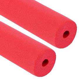 PATIKIL 3/8" (10mm) ID x 6.6Ft x 0.59" Pipe Insulation, 2pcs Rubber Foam Winter Freeze Protection Tube Fire Retardant for Water, Air Conditioning, Industrial Pipes, Red