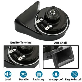 MOCNT Pack of 2 12 V Car Horn 120 dB Super Loud Electric Snail Horn Double Horn Waterproof Air Horn Speaker Air Horn Universal Vehicle Motorcycle Bicycle