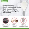 Tovolo Silicone Mixing Spoon With Stainless Steel Handle, Scratch-Resistant &