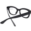 DOOViC Blaulichtfilter Lesebrille Schwarz Damen 2,25 - Großer Rahmen Breite