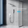Shower System Shower Faucet Set with Push-Button Diverter and Wall