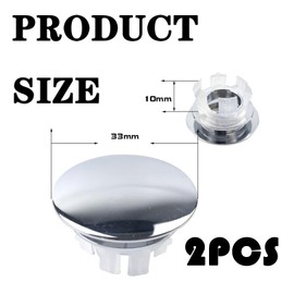 Pack of 2 Sink Overflow Covers, Siphon Cover for Sink Overflow Ring, Overflow Rosette Sink Closure, Bath Accessories, Sink Stopper for Use in Kitchen and Bathroom