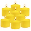9-Pack 1.25-Inch Yellow Votive Candles, Unscented Small Tealight Candle for