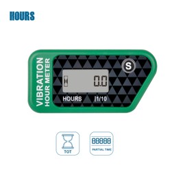 Runleader Digital Wireless Hour Meter Vibrating Operation for Golf Carts, Tractor Generator Pressure Washer and Petrol/Diesel Powered Machine.(016B-B1-GR) Brand: Runleader