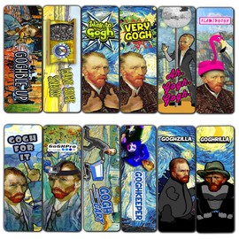 Van Gogh Bookmarks Cards Series 3 (12-Pack) – Cool Funny Silly Bookmarker Set – Stocking Stuffers Gift Ideas for Adults Men Women