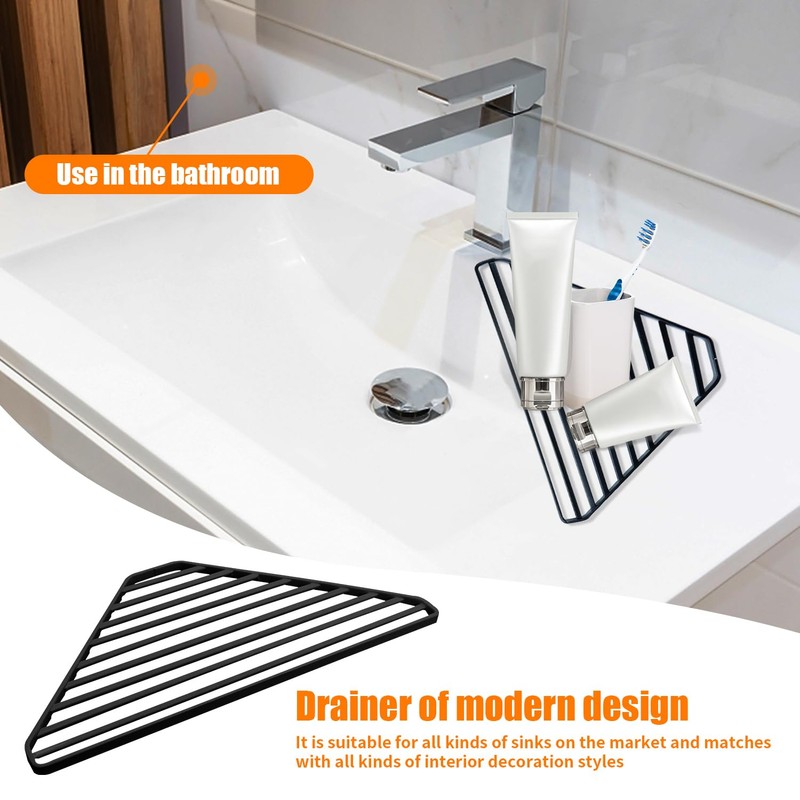 Dish Drainer Roll Up Drainer Sink Corner Triangle Corner Sink