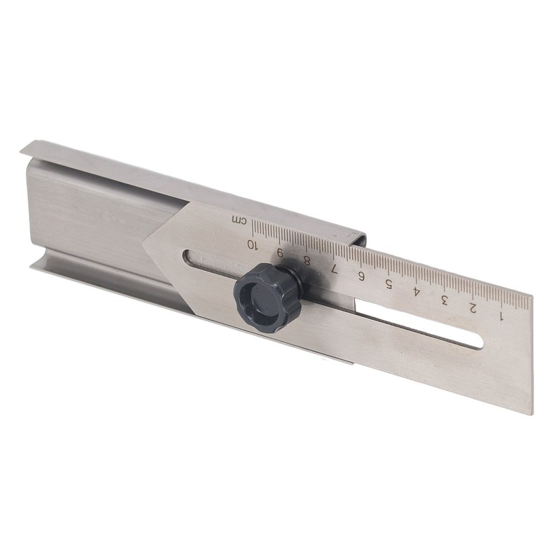 Sliding Line Ruler 0 To 100mm Stainless Steel Clear Scale
