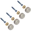 24PC Stainless Steel Screw Cover/Cap (Full Metal Construction 0.75" Diameter)