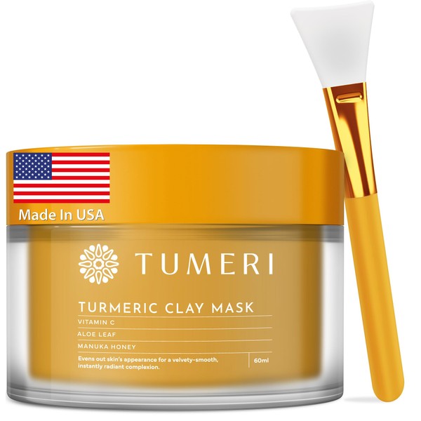 TUMERI Turmeric Vitamin C Clay Mask for Dark Spots –