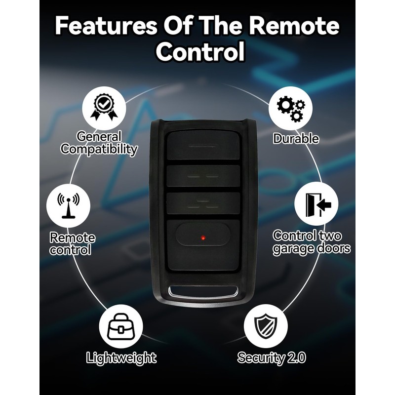 O3T-BX O3T-A 315/390Mhz Dual Frequency Auto-Seek Overhead Garage Door Opener,