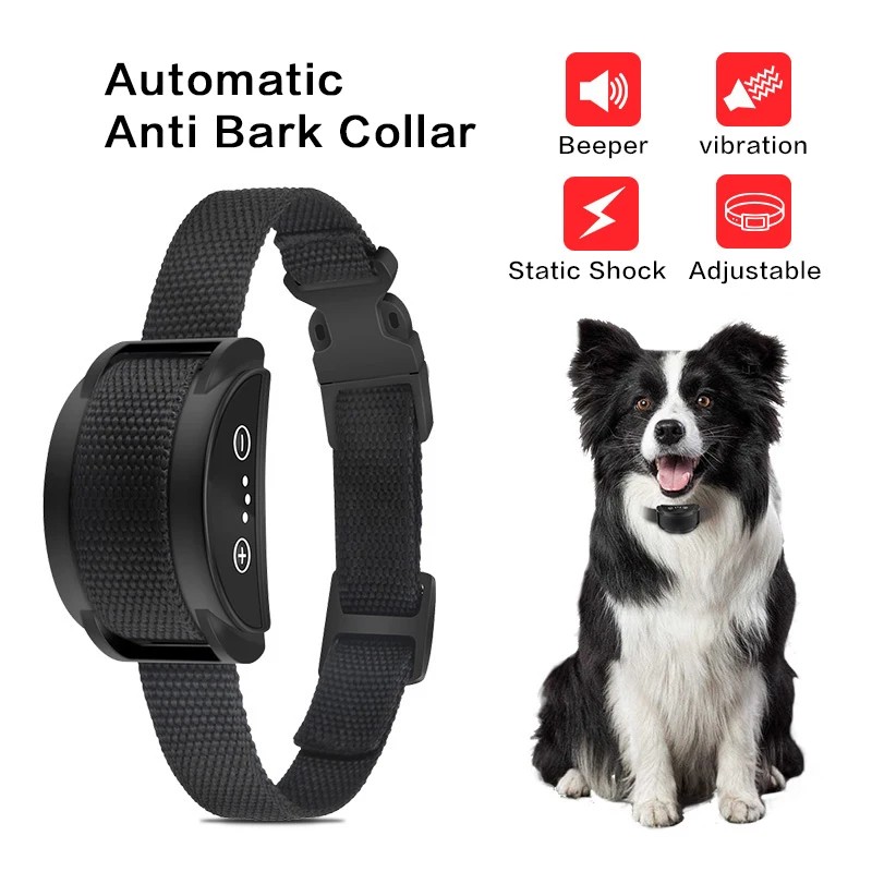 Automatic Anti Bark Collar with Beeper, Vibration, Static Shock, Adjustable