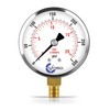 CARBO Instruments 2-1/2" Pressure Gauge, Chrome Plated Steel Case, Dry,
