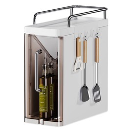 Sliding Spice Rack Organizer for Cabinet, Vertical Spicer Pull Out Rack for Inside Cabinets, Cabinets Spice Organizer, Vertical Spice Rack Pull Out Storage, Spice Kitchen Cabinet Organizer