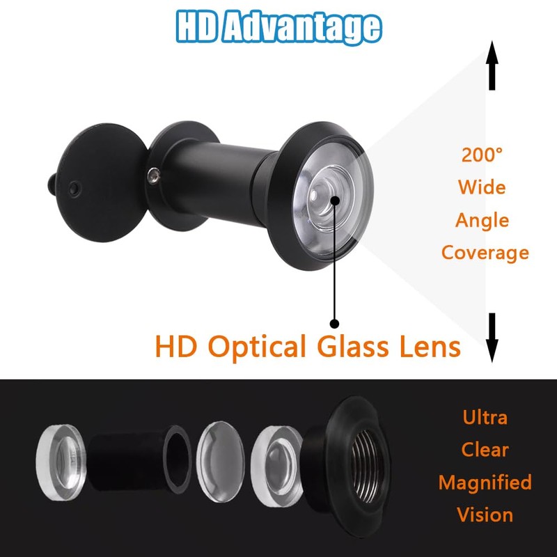 Tahikem 2 Set Door Viewer Peephole, Door Viewers with 0.63inch/16mm
