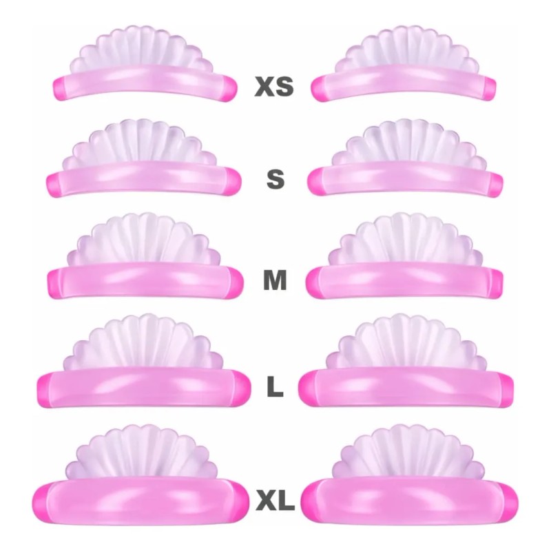 Pads Para Lifting De Pestañas, 5 Pares Rosa En Diferentes