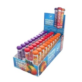 Zipfizz Multi-Vitamin Energy Hydration Drink Mix, Variety Pack, 30 Tubes