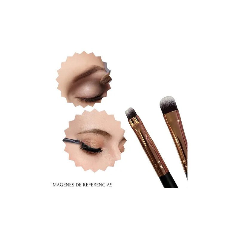 Brochas Para Maquillaje Ojos Difuminar Rose Gold Mix Girl