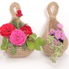 AIMALL Boho Jute Hanging Basket,Hanging Wall Organizer Vegetable Fruit Basket